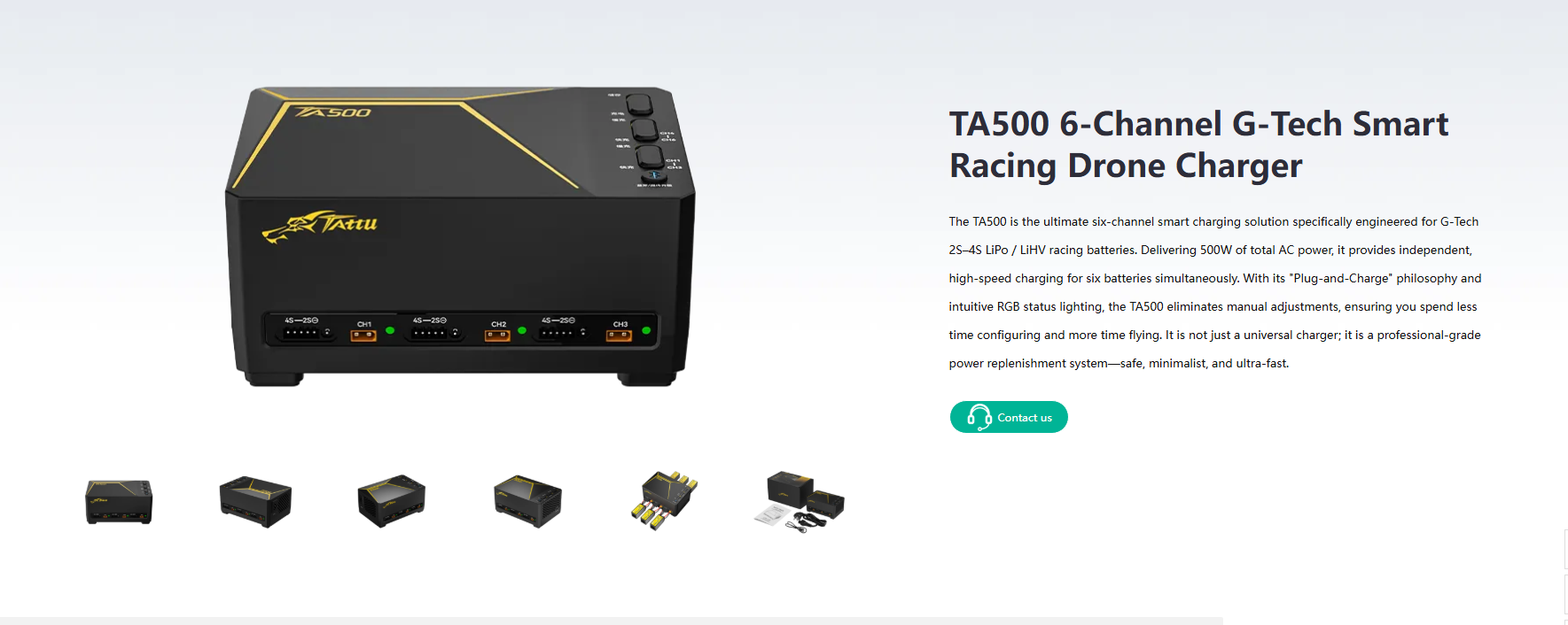 TATTU TA500 เครื่องชาร์จโดรนแข - Drone Racing Charger บทวิจารณ์และราคา