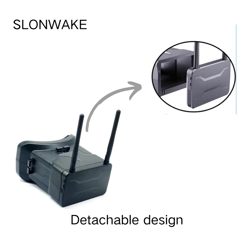 แว่นตา FPV 5.8G หน้าจอ 4.3 นิ้ - Drone Racing Goggles บทวิจารณ์และราคา
